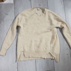 Womens cats 100% cashmere cream sweater sz small